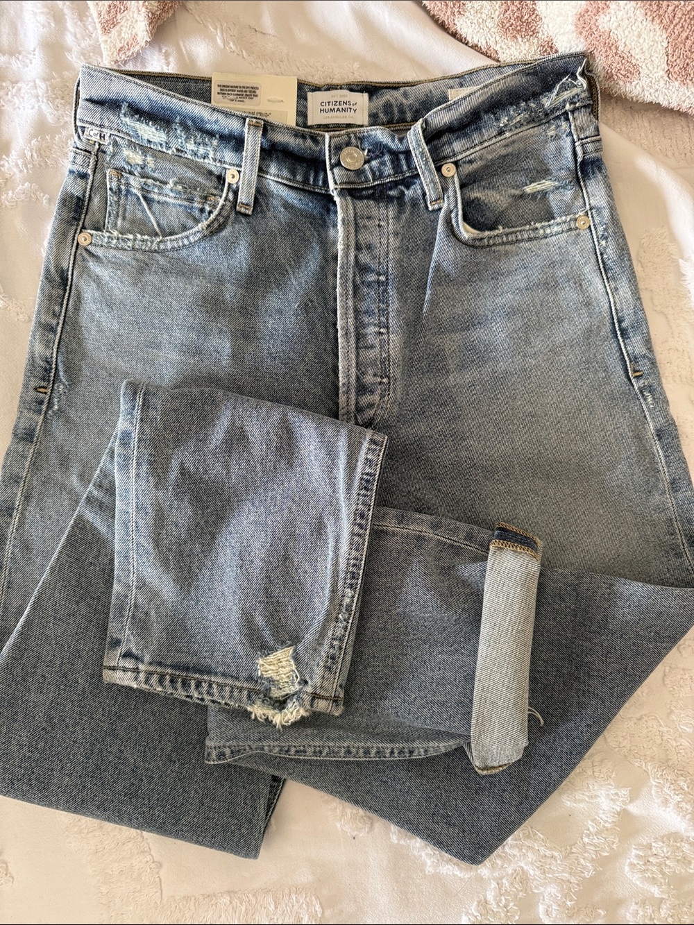 Citizens of Humanity Women’s Light Blue Straight Leg Jeans